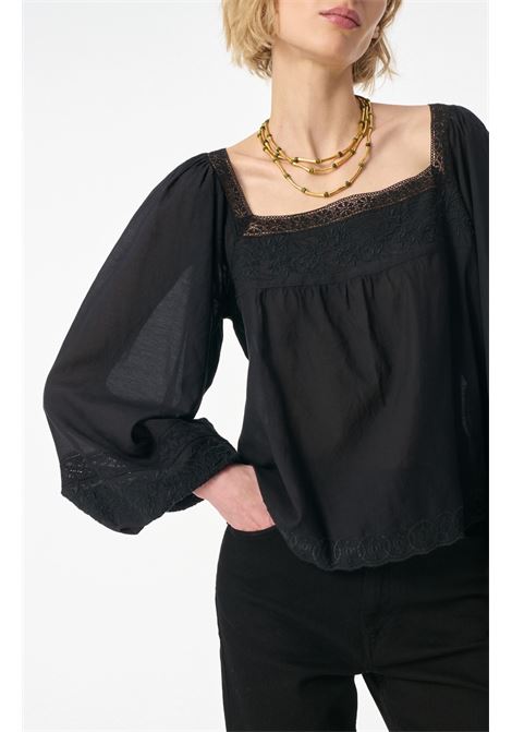 Blusa Vanessa Bruno - Giovanna in Cotone e Viscosa - Nero Vanessa Bruno | Abbigliamento | 2HVA27-V09848999